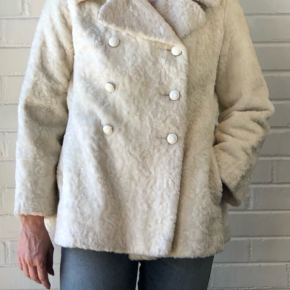 Vintage Baghdad Russell Taylor faux fur peacoat